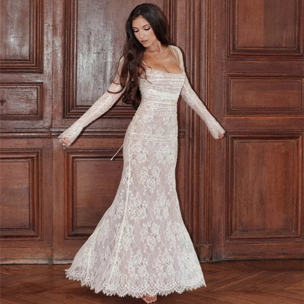 Ona - Elegant Lace Maxi Dress for Ultimate Comfort